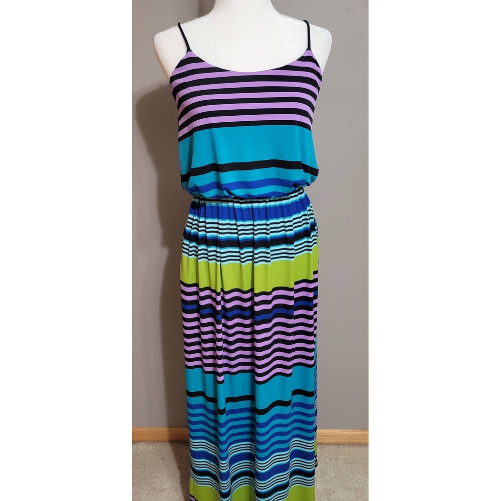 Valerie Bertinelli Striped Summer Maxi Dress